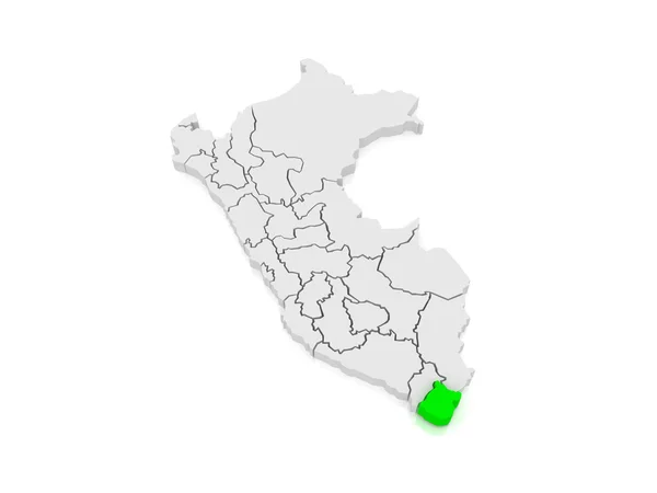 Tacna Haritası. Peru. — Stok fotoğraf