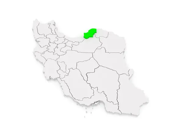 A golestan térképét. Irán. — Stock Fotó