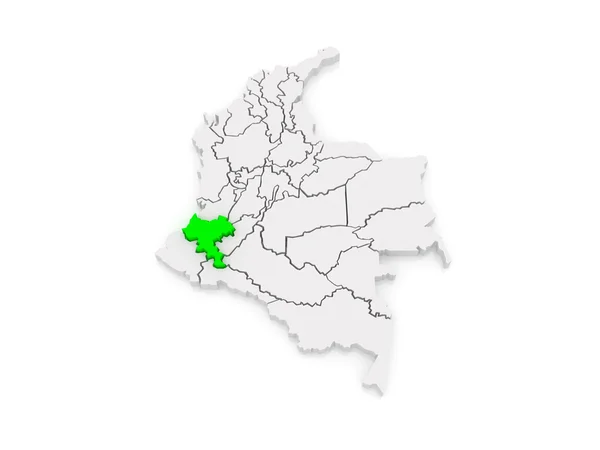 Térkép-cauca. Kolumbia. — Stock Fotó