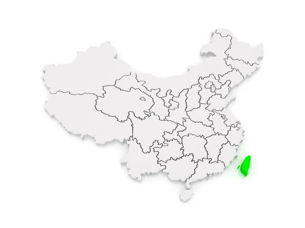 Karte von Taiwan. China. — Stockfoto