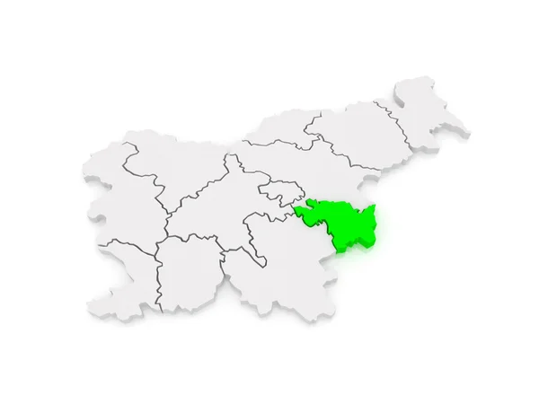 Carte de la région de Nijneposavsky (Basse-Posavine). Slovénie . — Photo