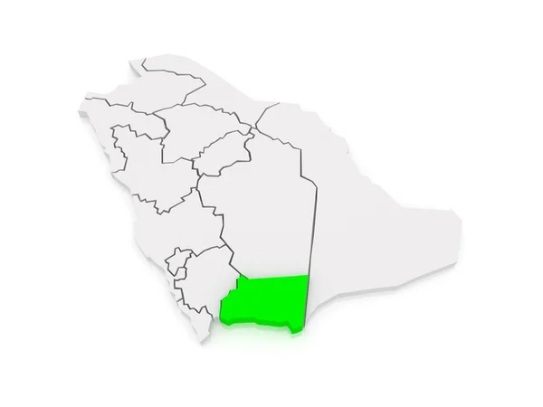 Map of Najran. Saudi Arabia. — Stock Photo, Image