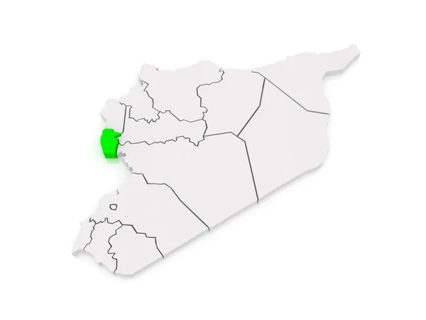 Mapa de Tartous. Síria . — Fotografia de Stock
