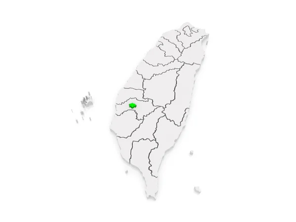 Kaart van chiayi city. Taiwan. — Stockfoto