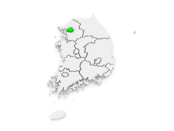 Mapa de Seul. Coreia do Sul . — Fotografia de Stock