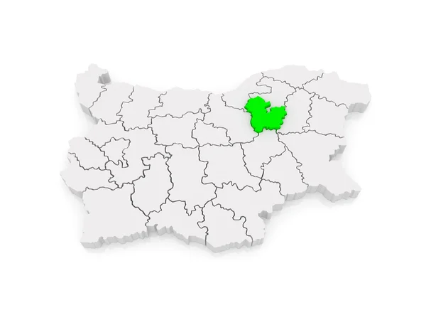 Map of Targovishte region. Bulgaria. — Stock Photo, Image