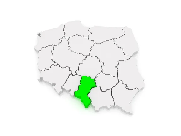 Peta Silesia Atas. Polandia . — Stok Foto