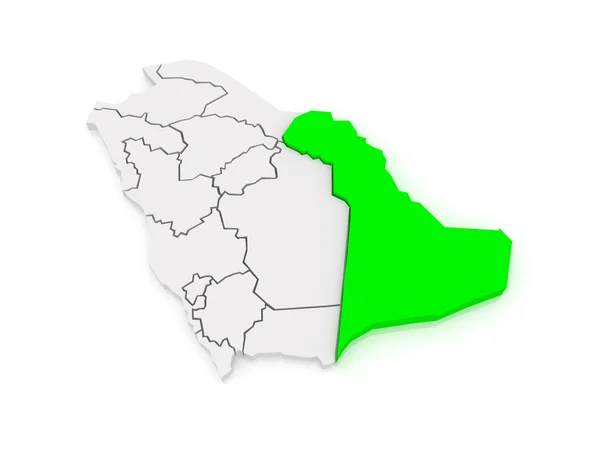 Mapa de Leste. Arábia Saudita . — Fotografia de Stock