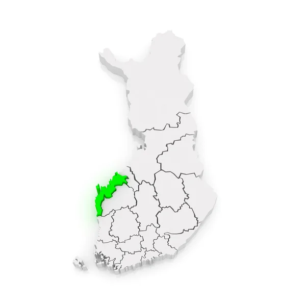 Карта Похъянмаа. Финляндия . — стоковое фото