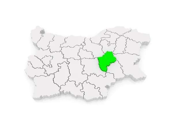 Map of Sliven Province. Bulgaria. — Stock Photo, Image