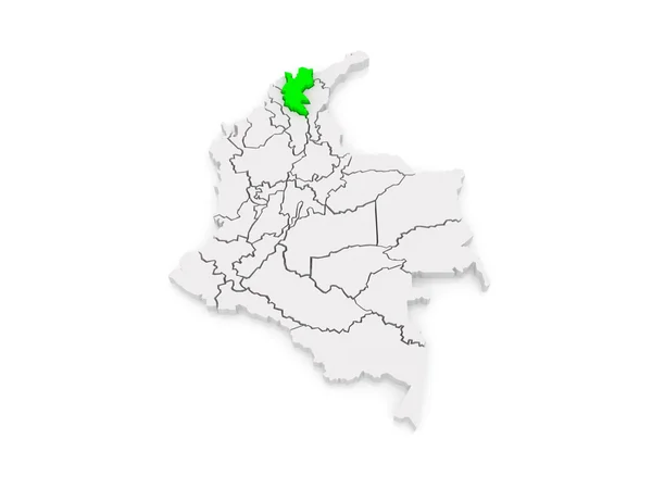 Map of Magdalena. Colombia. — Stock Photo, Image