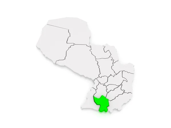Карта Мисьонес. Парагвай . — стоковое фото
