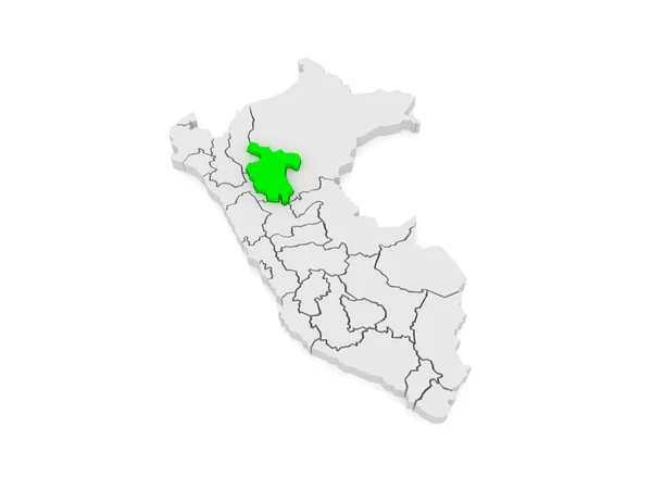 サン マルティンの地図。ペルー. — ストック写真