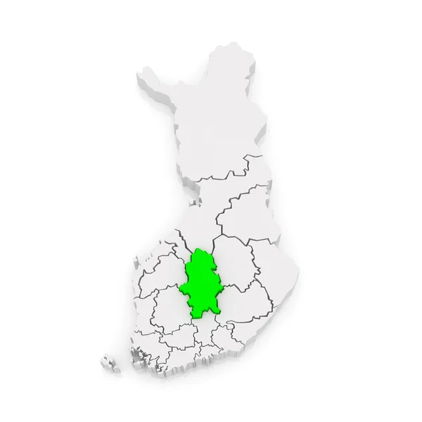 Map of Central Finland. Finland. — Stock Photo, Image