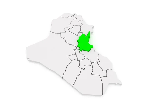 Map of Diyala. Iraq. — Stock Photo, Image