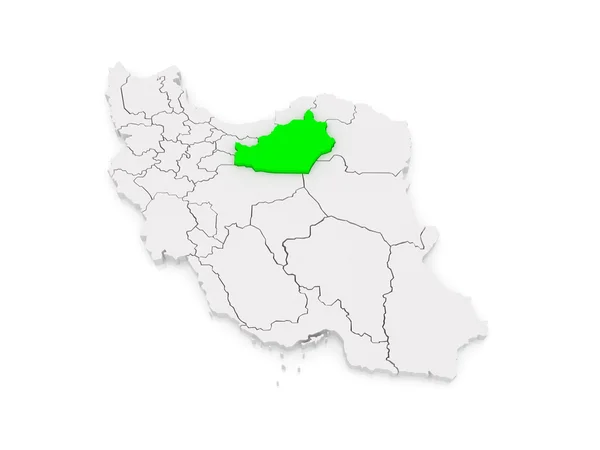 Semnan의 지도입니다. 이란. — 스톡 사진