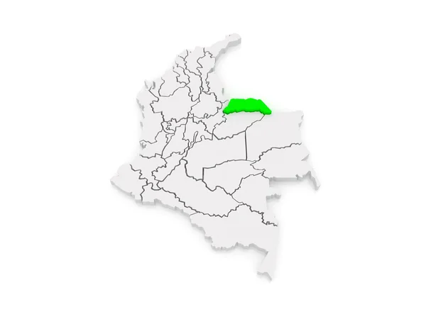 Mapa de Arauca. Colombia . — Foto de Stock