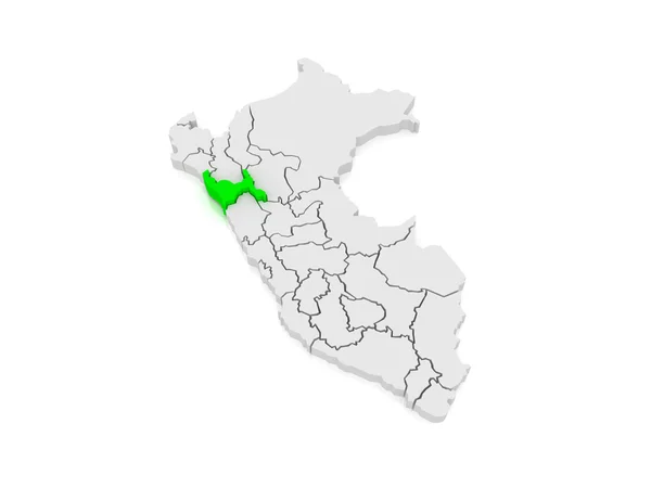 Χάρτης της Λα Λιμπερτάδ. Περού图拉利伯塔德。秘鲁. — Φωτογραφία Αρχείου
