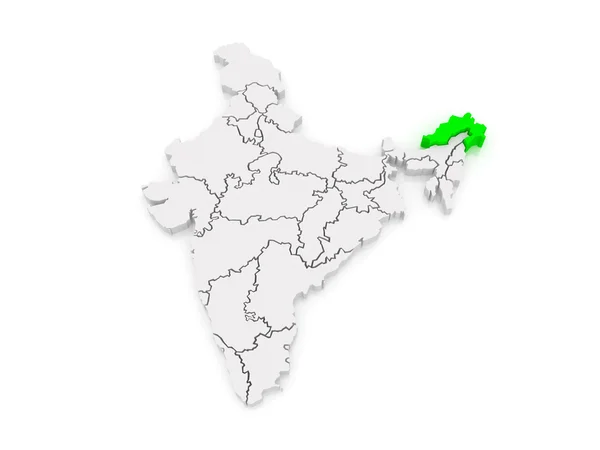 Mapa de Arunachal Pradesh. India . — Foto de Stock