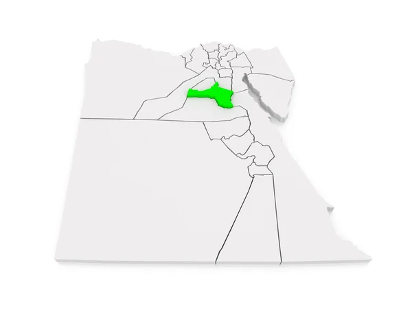 Mapa beni suef. Egipt. — Zdjęcie stockowe