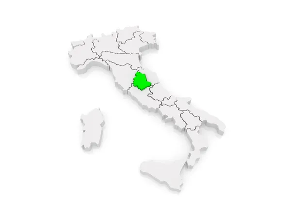 Karta över Umbrien. Italien. — Stockfoto