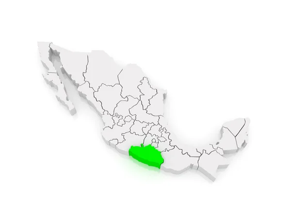 ゲレーロ州の地図。メキシコ. — ストック写真