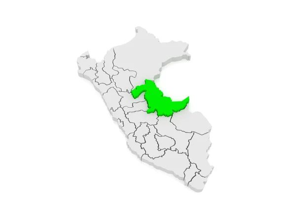 Mapa de Ucayali. Peru . — Fotografia de Stock