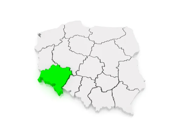 Карта Нижней Силезии. Польша . — стоковое фото