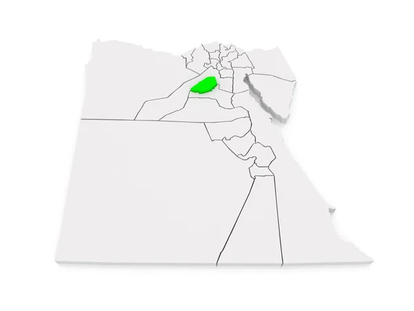 Mapa Sohágu. Egypt. — Stock fotografie