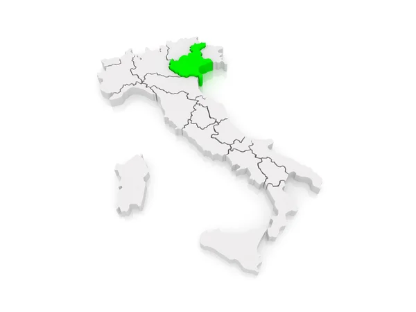 Karte von Venetien. Italien. — Stockfoto