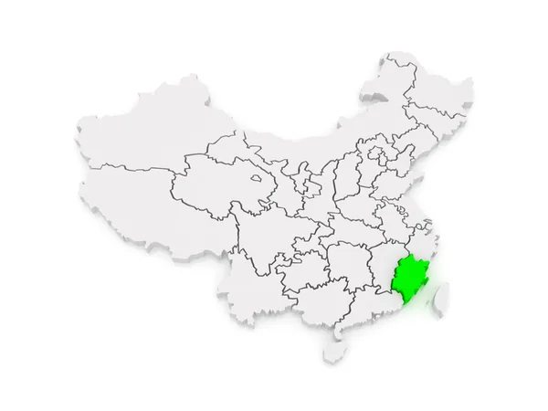 Mapa de Fujian. China. . —  Fotos de Stock