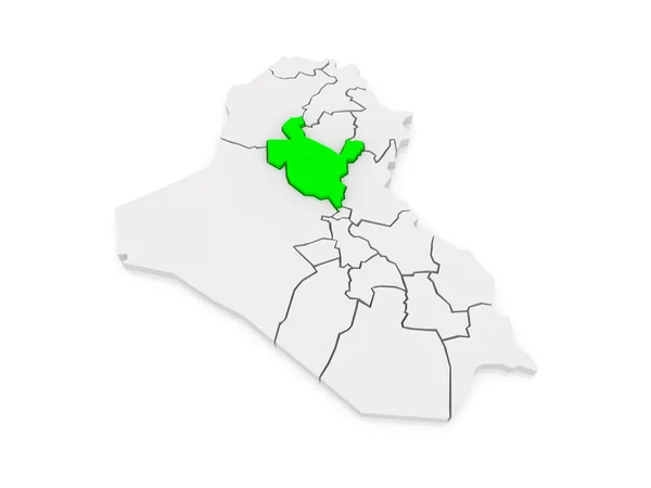 Karta över salah al-din. Irak. — Stockfoto