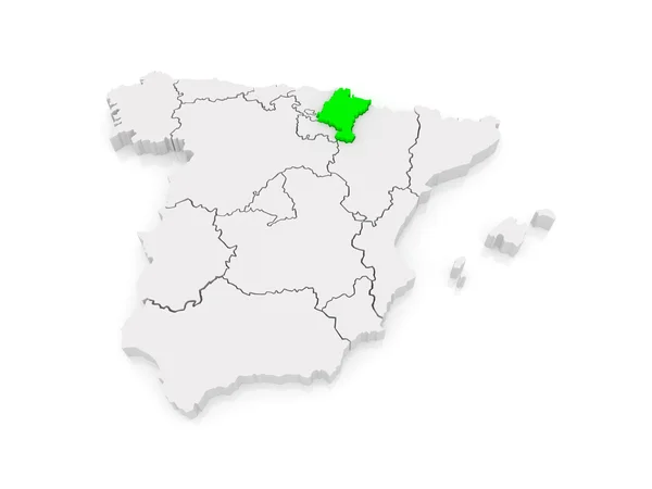 Map of Navarre. Spain. — Stock Photo, Image