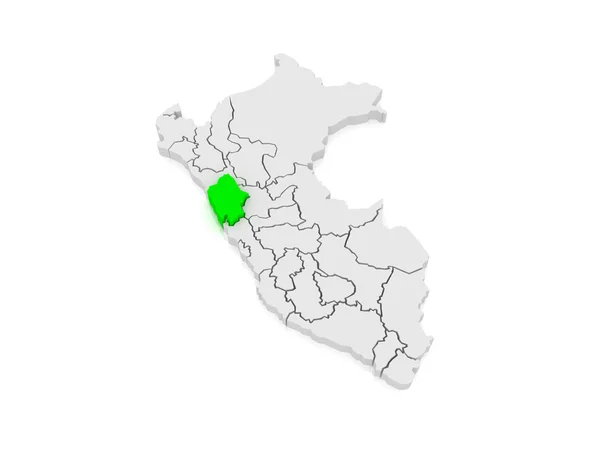 Map of Ancash. Peru. — Stock Photo, Image