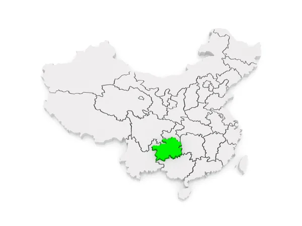 Mapa de Guizhou. China. . — Foto de Stock