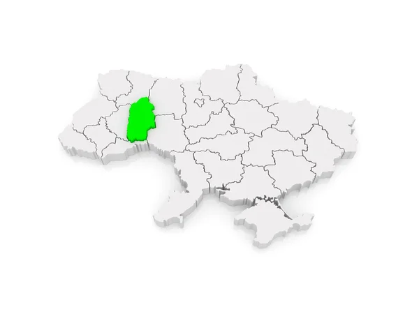Mapa obwodu chmielnickiego. Ukraina. — Zdjęcie stockowe