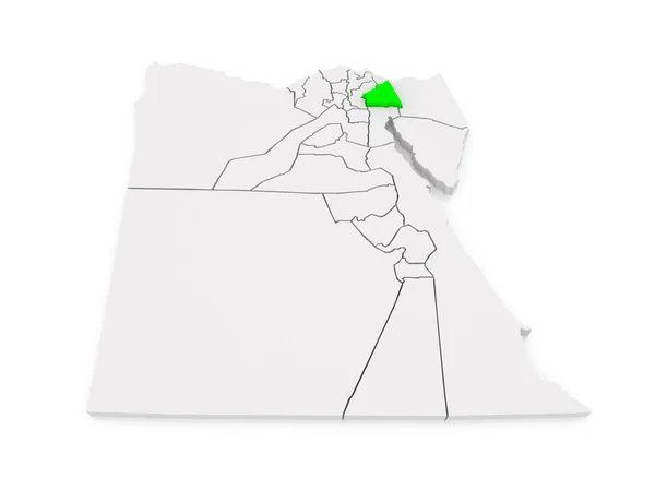Mapa ismailia. Egypt. — Stock fotografie