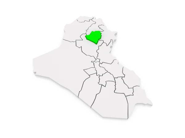 キルクークの地図。イラク. — ストック写真