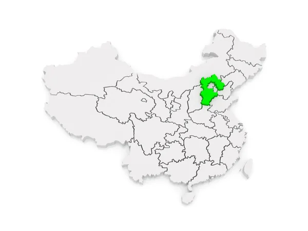 Mapa de Hebei. China . — Fotografia de Stock