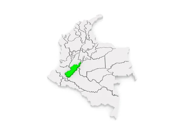 Karte von Huila. Kolumbien. — Stockfoto