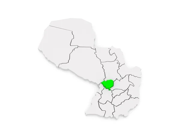 Mappa di Cordigliera. Paraguay . — Foto Stock