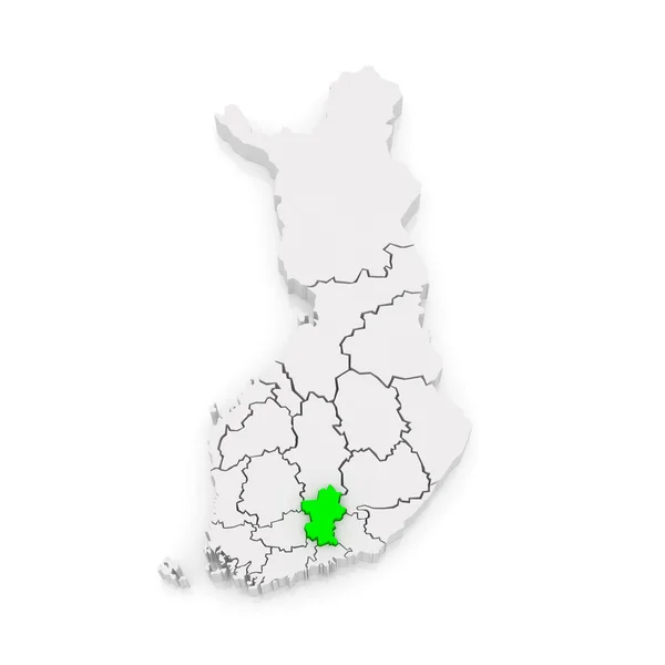 Map of Paijanne Tavastia. Finland. — Stock Photo, Image