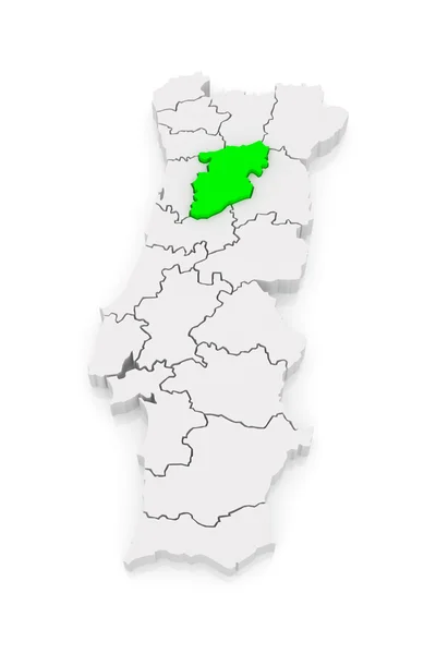 Mapa de Viseu. Portugal . — Foto de Stock