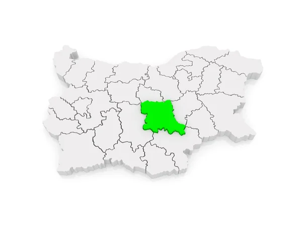 Mapa regionu stara zagora. Bulharsko. — Stock fotografie