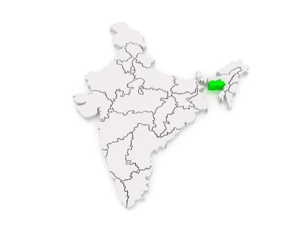 Mapa de Meghalaya. India . — Foto de Stock