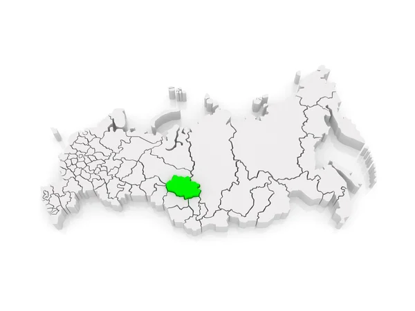 Mappa della Federazione Russa. Regione di Tomsk . — Foto Stock