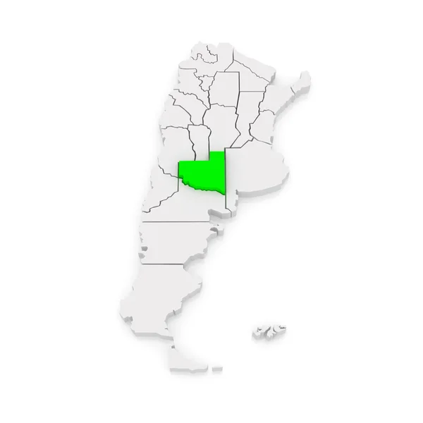 Mapa la pampa. Argentina. — Stock fotografie