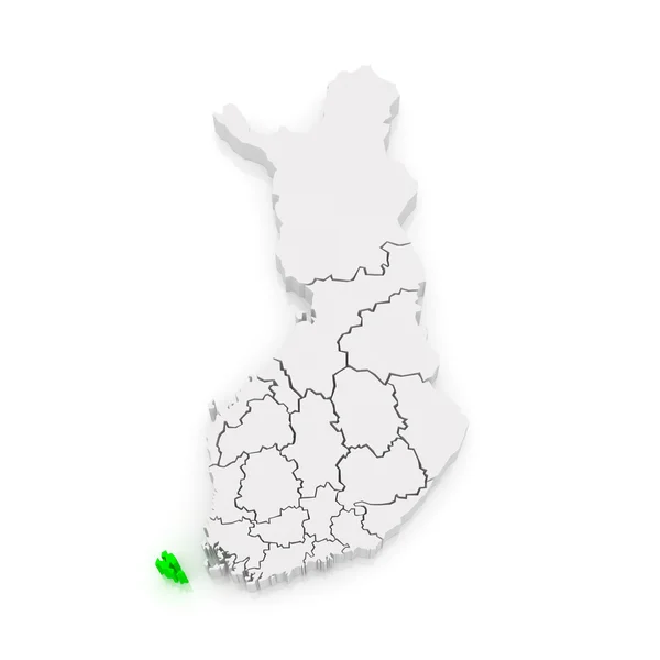 Mapa Wyspy Alandzkie. Finlandia. — Zdjęcie stockowe