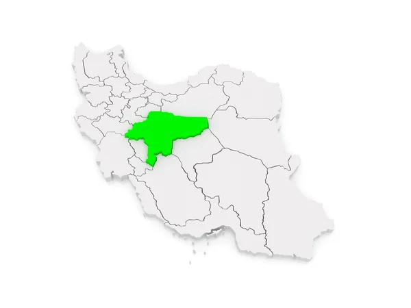 Mapa Isfahánu. Írán伊斯法罕地图。伊朗 — 图库照片