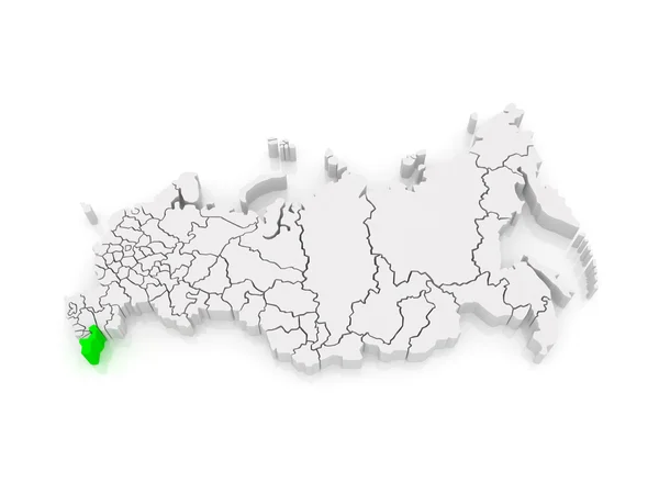 Mapa de la Federación Rusa. República de Daguestán . — Foto de Stock